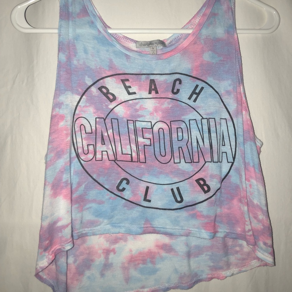 Tye dye crop top tank